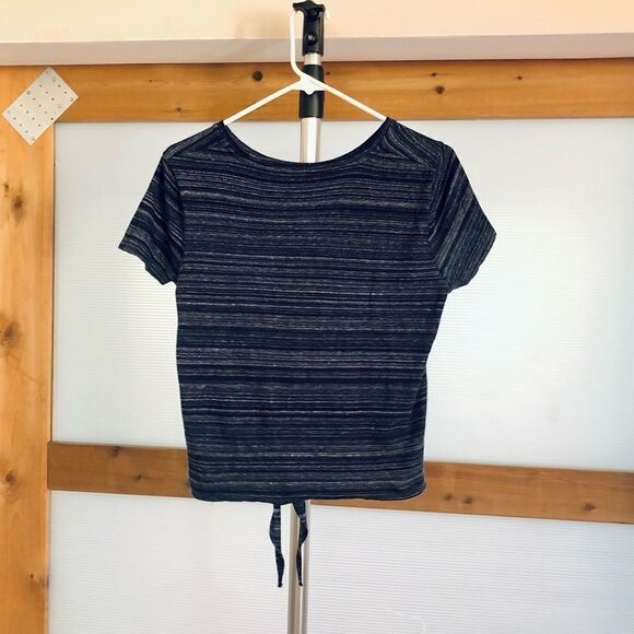 Madewell Blue‎ Heathered Tie Front T-Shirt / Sz S - Picture 4 of 6